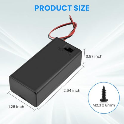 SDTC Tech 9V Battery Holder with Wires 4 Packs - size: 9V