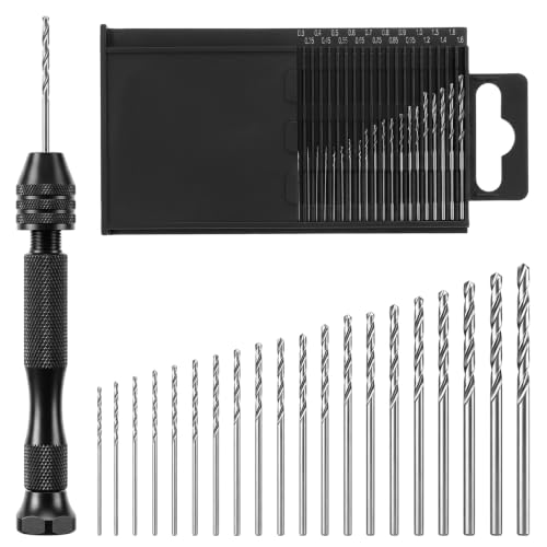 20 Pcs Metric Mini Micro Drill Bit Set Micro Hand Drill Bits