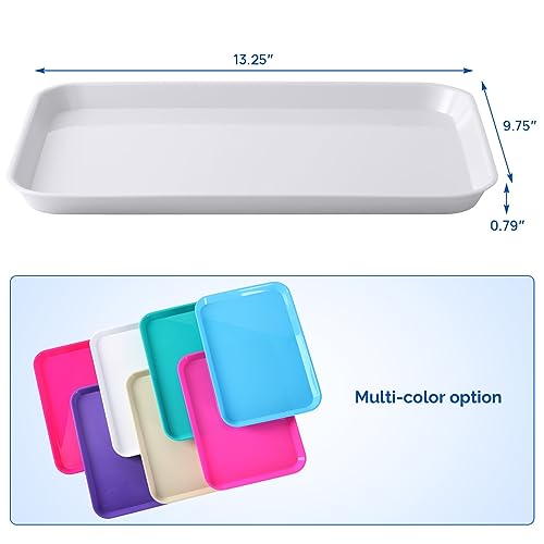 JMU White Dental Procedure Trays Flat Trays Size B 13.25" X 9.75" - color: White