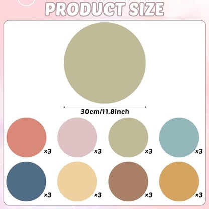 gisgfim 24PCS Dry Erase Dots 12 Inch Whiteboard Marker Wall Decor Removeable Circle Sticker Spots Writing Spots Set for Classroom Table Teachers Students School Supplies (Boho) - style: Boho