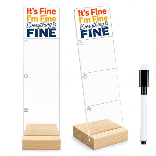 Motivational Memo Board Everything is Fine Acrylic Sign Monitor Memo Board - color: It's Fine I'm Fine Everything is Fine