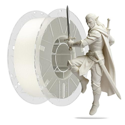 Creality 3D Printer RFID Filament, Hyper PLA Filament 1.75mm Bundle for 3D Printing, Hyper PLA RFID Filament No-Tangling High Precision, 1KG(2.2 lbs) Spool (White) - color: White