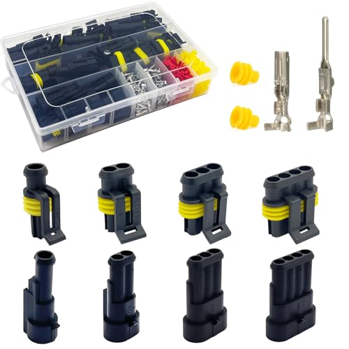352pcs 1/2/3/4 Pin Connector Automotive Electrical Waterproof Connectors