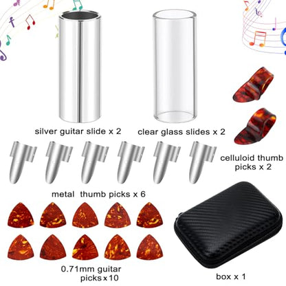 AUGSHY Guitar Slide,Guitar Accessories Kit Set - color: Multicolor 3