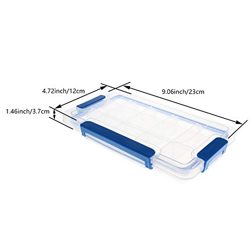 Utoolmart 9-inch Tool Box,PP Compartment Storage Box,Organizer and Storage for Tools,Parts,Toys, Art,Translucent 9 x 4.7 x 1.5 inches 1 Pcs - size: G230