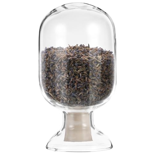 Beavorty Glass Match Cloche Jar: Fireplace Match Cloche Bottle Fancy Matches Striker Holder Jar Christmas Match Holder with Stopper for Candles Bathroom Lab Matches 250ml (Pack of 2) - size: 13X7X7CM (Pack of 2)