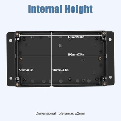 Project Box IP65 Waterproof ABS Plastic Electrical Junction Box with Clear Cover Enclosure with Fixed Ear, Black 7.8"x 4.7"x 2.2"(200x120x56mm)(Pack of 1) - color: 1 pack, size: 7.8"x 4.7"x 2.2"