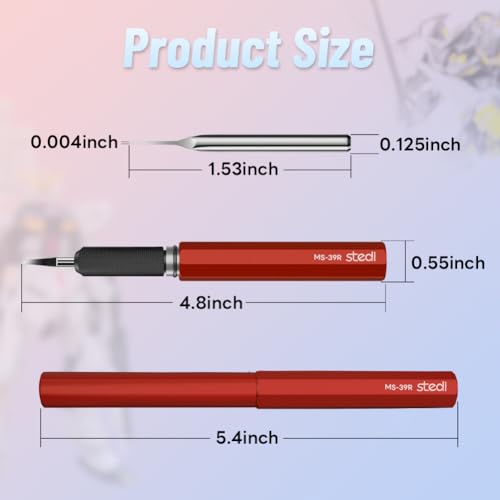 stedi Model Scriber Chisel 0.1mm Tungsten Steel for Panel Line Resin Models - style: Red+0.1mm