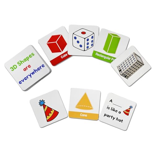 Magnetic 3D Shapes Flash Cards, with Verse Reference - color: 3d Shapes & Pictures-18p,colorful