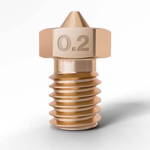 0.20mm E3D V6 Nozzle 3D Printer Nozzle for Prusa Nozzle, Anycubic Kobra, FLSun, & Raise3D - 0.2 mm 3D Printer Nozzle for MK3, Mini, V2, Plus, Neo, Max, S1 Kit Nozzles - size: 0.20mm, style: V6