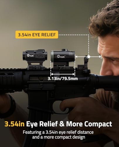 CVLIFE Eaglefeather 3X/4X/5X/6X Compact Magnifier with Quick Release Mount - size: 3X