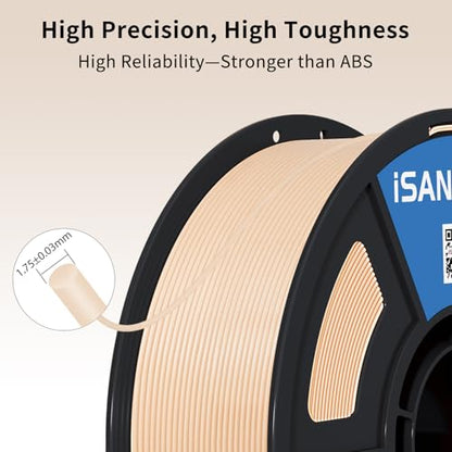iSANMATE 3D Printer Filament ASA Natural Beige, UV & Weather Resistant ASA Filament Perfect for Outdoor Functional Parts, for Bambu Lab 3D Printers,AMS,AMSLite, Skin 1kg Spool (2.2lbs) - color: Natural Beige