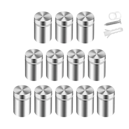 Standoff Screws, Sign Standoffs, Standoff Screws for Acrylic, Advertising Standoff Mount Metal, Sign Mounting Hardware, Sign Standoff Screws, Spacers & Standoffs, Stand Off Wall Mounts(0.47x0.75 in) - size: 0.5x0.75 in (12 Pcs)