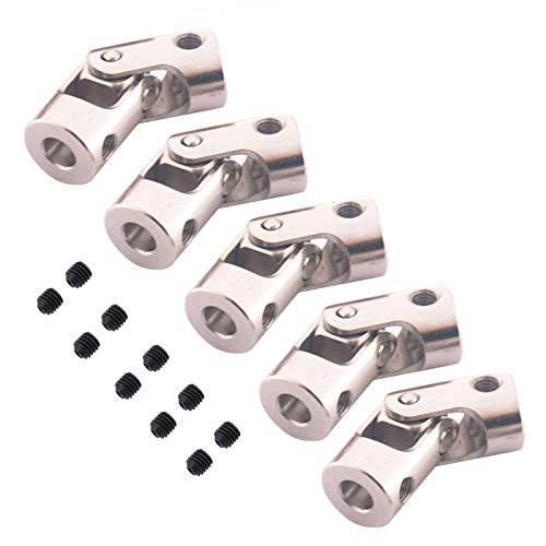 5Pack Vgoohobby Universal Rotatable Steering Shaft U Joint Coupling Motor Connector Coupler for RC Car Robot Crawler Boat (3mm to 3mm)
