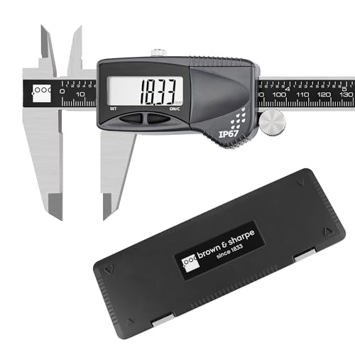 Brown & Sharpe 8 Inch Digital Caliper, IP67 Stainless Steel - size: 8 Inch