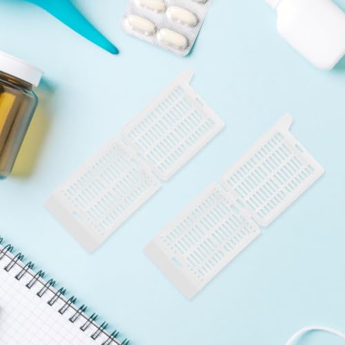 UKCOCO 200 PCS Plastic Scientific Cassettes Square Hole Tissue Processing Embedding Cassettes (White)