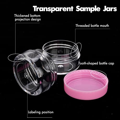 3 Gram Sample Containers 100 Count Empty Lip Balm Containers with Labels - color: Pink
