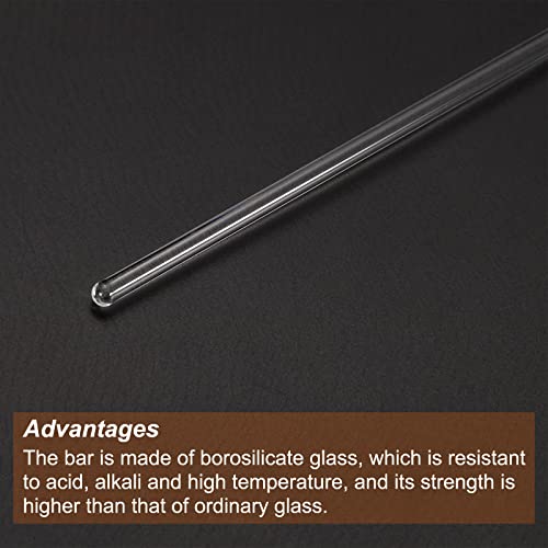 MECCANIXITY 3.3 Borosilicate Glass Stick 5.91" Length 4mm Dia Stir Rod Mixing Tools with Both Ends Round for Lab Kitchen Science 6Pcs - size: 5.91"