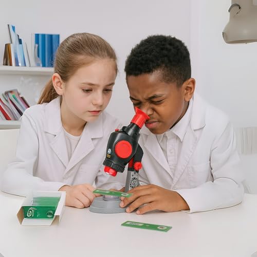 Prepared Microscope Slides for Kids – 24 Plastic Plant & Vegetable Specimens with Labels & Images – Safe, Durable Biology Science Kit for Students Ages 8+ - size: Plant & Vegetable -24 pc