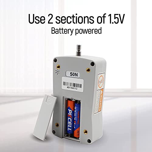 50N Digital Force Gauge Push and Pull Tester Meter with 4 Measurement Units N Kg Lb Oz, Automatic Backlight, Buzzer Alarm Function,1% Accuracy - size: 50N