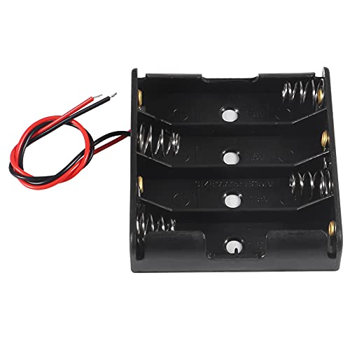 ACEIRMC AA Battery Holder Bundle 1.5V Single AA Battery Holder, 2 X 1.5V 3V AA Battery Holder, 3 X 1.5V 4.5V AA Battery Holder, 4X 1.5V 6V AA Battery Holderwith Leads (4pcs 4 Slot) - color: 4pcs 4 slot