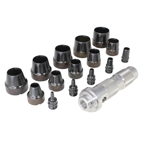 Mayhew Tools 66000 Hollow Punch, 16-Piece Set, Black - size: 16-Piece Set, style: SAE