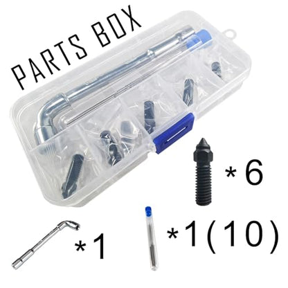 K1 Nozzles Hardened Steel 3D Printer Extruders Nozzles - size: K1 Hardened Steel, style: Kit: 0.4 Nozzles
