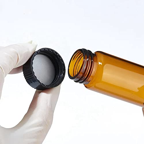 20ml Amber Small Glass Vials 30pcs with Screw Caps(30pcs) - color: Amber, size: 20ml 30pcs