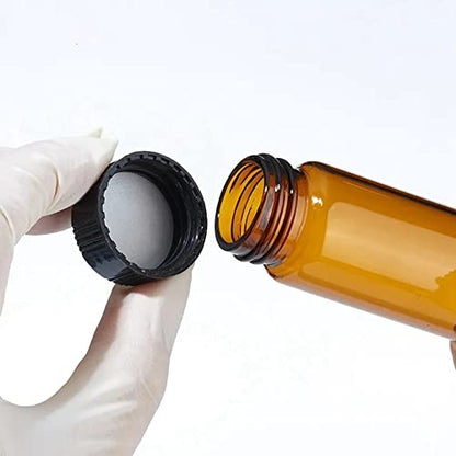 20ml Amber Small Glass Vials 30pcs with Screw Caps(30pcs) - color: Amber, size: 20ml 30pcs