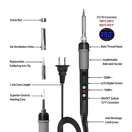 3D Printer Accessories Tool Kit Modify Finishing Smoothing Tool Cleaning Needle Scarper: 1Pcs Soldering Iron with 8Pcs Brass Trimming Head 1Pcs Connector Bczamd - color: Trimming Tool Set