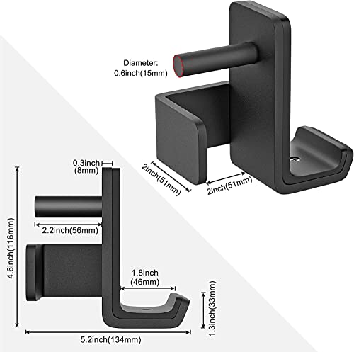 SELEWARE Heavy Duty J Hooks for Power Rack, 2" x 2" Tube, 5/8" Holes - color: For 5/8" Hole of 2x2 inch Rack