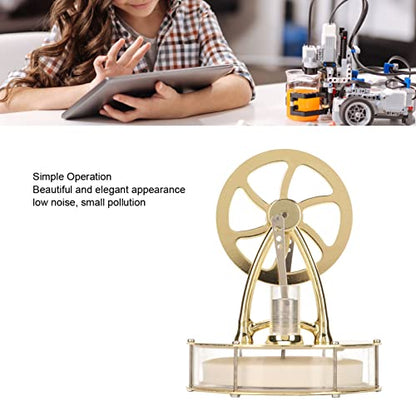 Pilipane Stirling Engine Motor Model Gold Simple Operation Low Noise Stirling Scientific Physical Model Science Experiment Toy