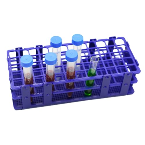 10 Pcs Detachable Plastic Test Tube Rack, 60 Holes Each, 16mm Diameter - color: Blue, size: 60 Holes-16mm