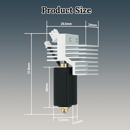 0.4mm Ceramic Hotend Print Head Extruder- for Elegoo Centauri Carbon, with 0.4mm Hardened Steel Nozzle/0.4mm Brass Nozzle+2PCS Silicone Cover Case+2PCS Nozzle Brushes - color: Hotend, size: 0.4MM Nozzles x 2