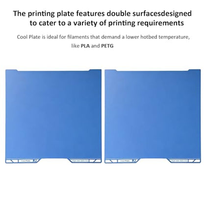 355x346mm Cool Build Plate for Bambu Lab H2D /H2S 3D Printer Plate - size: 355x346mm