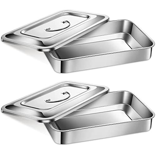 Fabbay Sterilization Tray, 201 Medical Surgical Trays with Lid, 12 Inch - size: 12 Inch