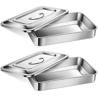 Fabbay Sterilization Tray, 201 Medical Surgical Trays with Lid, 12 Inch - size: 12 Inch