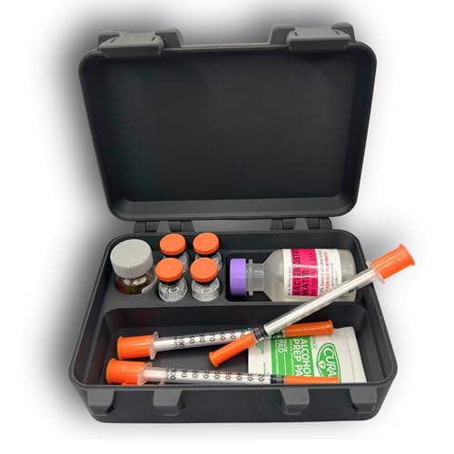 Vial & Syringe Storage Case – 6 Vial Slots | Made in USA | Fits Peptide, Insulin, TRT, HRT & GLP-1 Vials + BAC Water