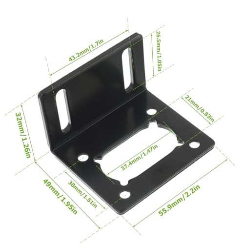 370 5840 Single-Side Bracket Mounting Worm Gear Motor Fixed Fastener DIY Parts DC Motor Holder Bracket with Screw