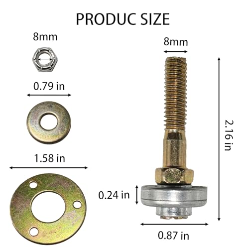 4pcs Furniture Rocking Chair Bearing Connecting Piece Rocking Chair Bearing Screws Bolts Kits Furniture Hardware (55MM) - size: 55MM