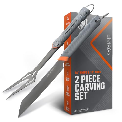 Dalstrong BBQ Knife & Fork Set - 16" Grill Knife & 18" Meat Fork - size: Carving Set
