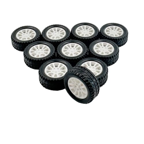 10pcs Toy Car Wheels 20mm Rubber Tire for DIY Model Accessories