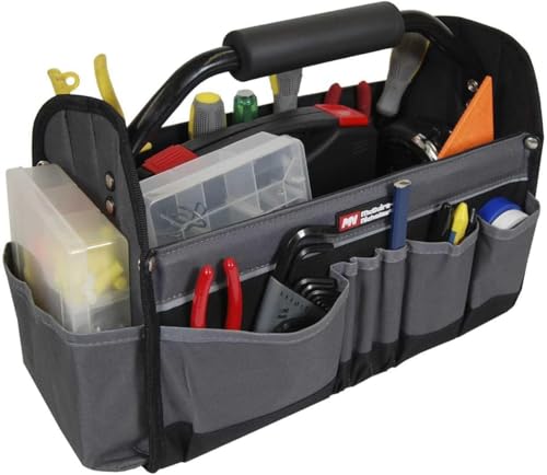 McGuire-Nicholas 15" Collapsible Tool Tote, Grey and Black Tool Tote Bag, 22015
