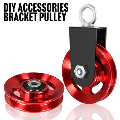 12pcs 90mm Aluminum Pulleys Wheel For Cable Machine Home Gym Equipment
