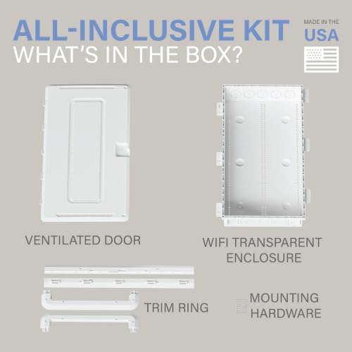 OnQ 30” in Wall Media Box w/Universal Mount Grid & Customizable Knockouts - size: 30 inch