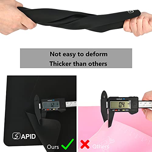 SAPID Extra Large Silicone Mat for Crafts Resin Art Painting 23.6" x 31.4" - color: Black, size: 23.6"×31.4"