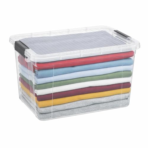 Superio 14.7 Quart Clear Plastic Storage Boxes with Lids, Stackable Organizer Containers, BPA-Free Storage Bins for Home, Office, School & Dorm, 1 Pack - size: 14.7 Quart