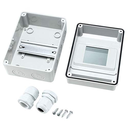 Plastic Transparent Cover Power Distribution Protection Box IP65 ABS for Circuit Breaker Indoor on The Wall 5 Way (160mmx120mmx95mm) - size: 160mmx120mmx95mm