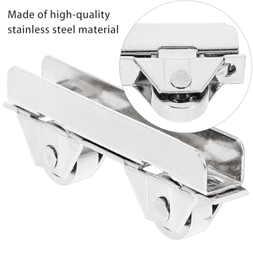 Angoily 10Pcs Mini Stainless Steel Showcase Window Roller for 5-6mm Thick