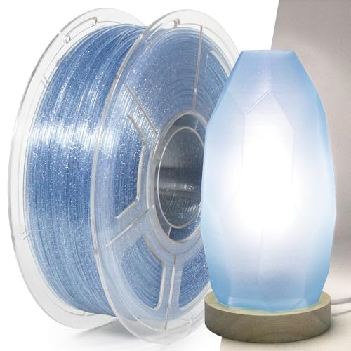 3D Printer Filament PLA HS Glitter Clear Sky Blue for Bambu Lab AMS AMSLite - color: Hs Glitter Clear Sky Blue